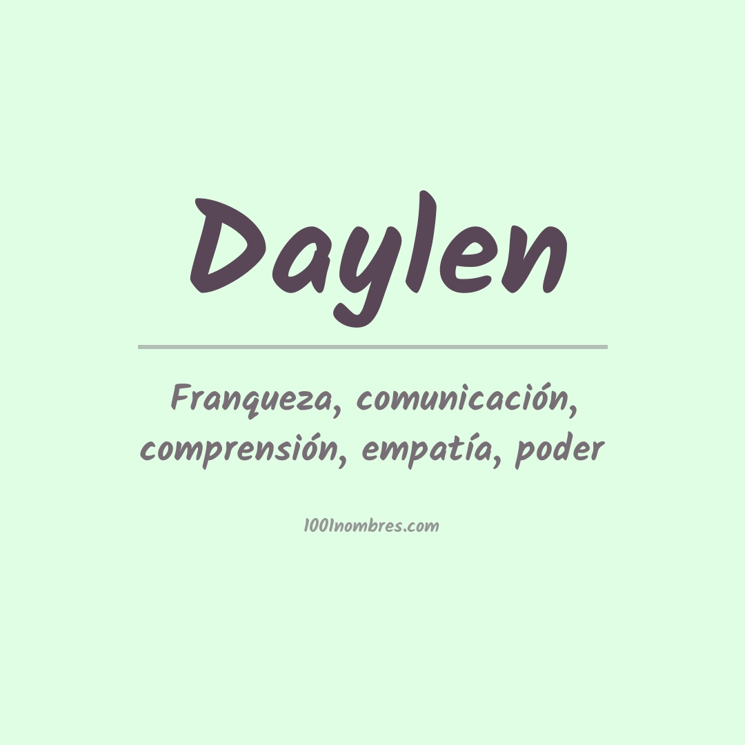 Significado del nombre Daylen