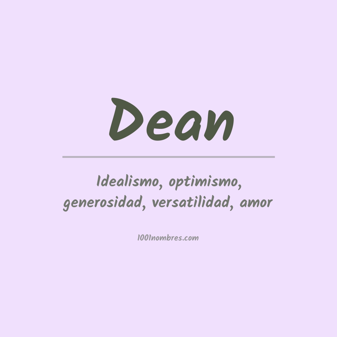 Significado del nombre Dean