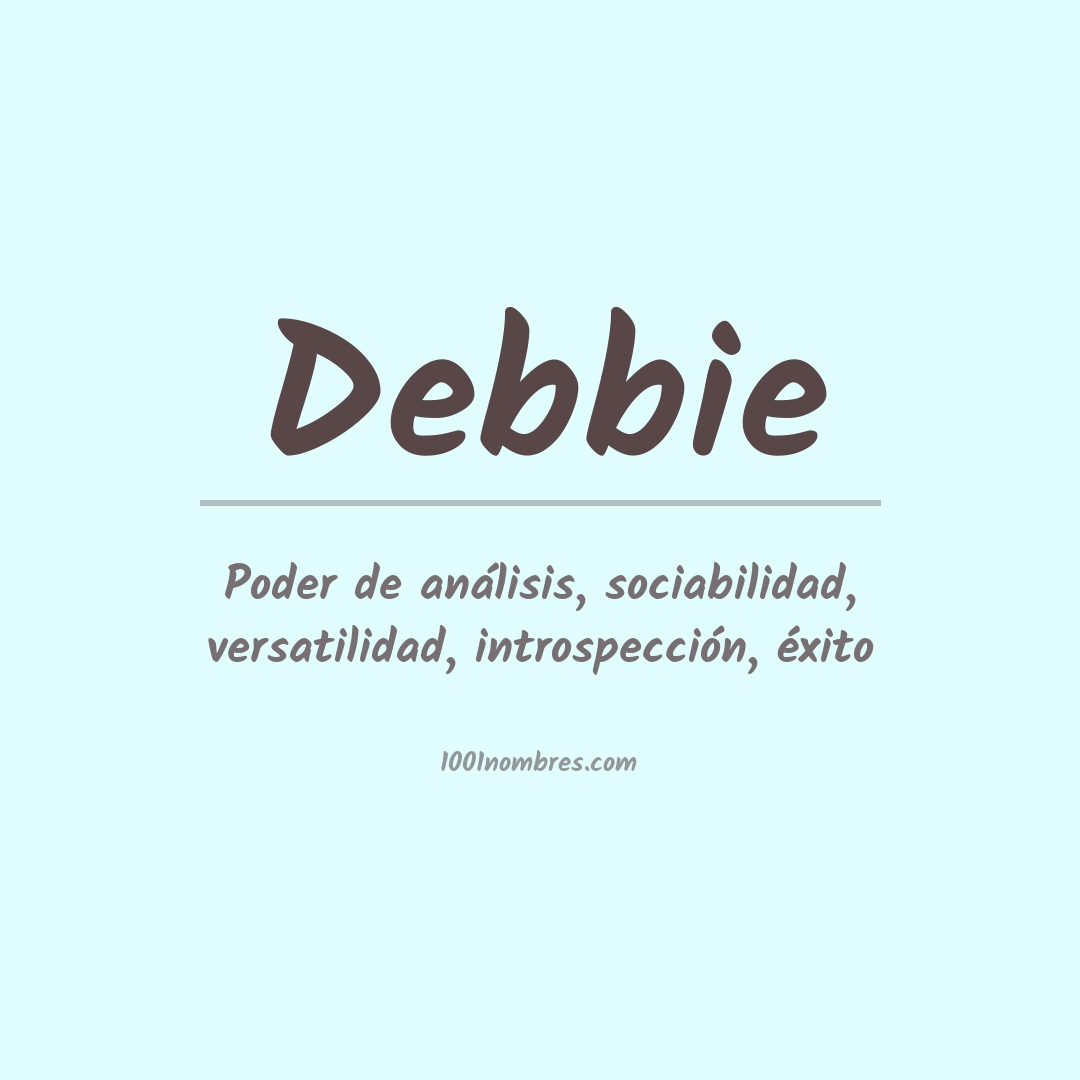 Significado del nombre Debbie