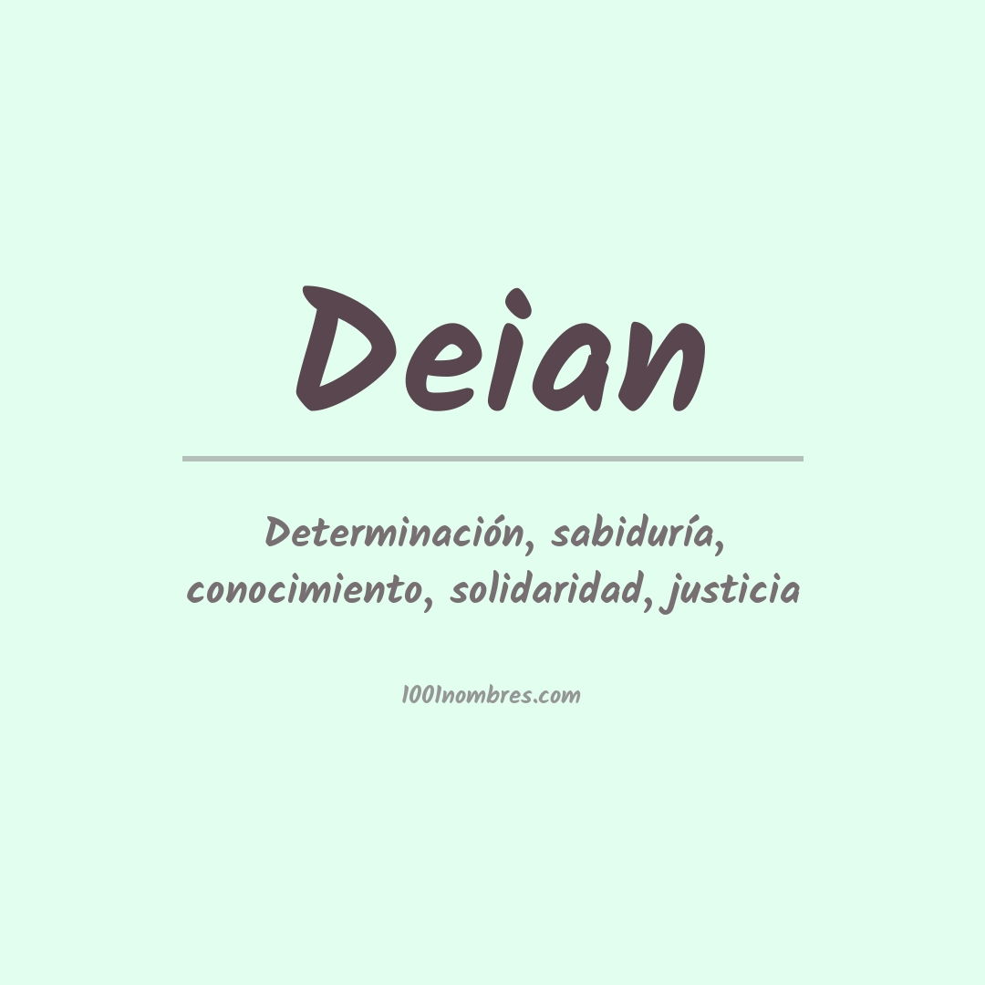 Significado del nombre Deian