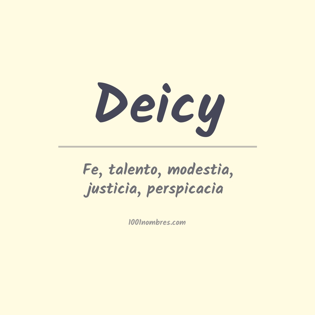 Significado del nombre Deicy Significado del nombre Deicy