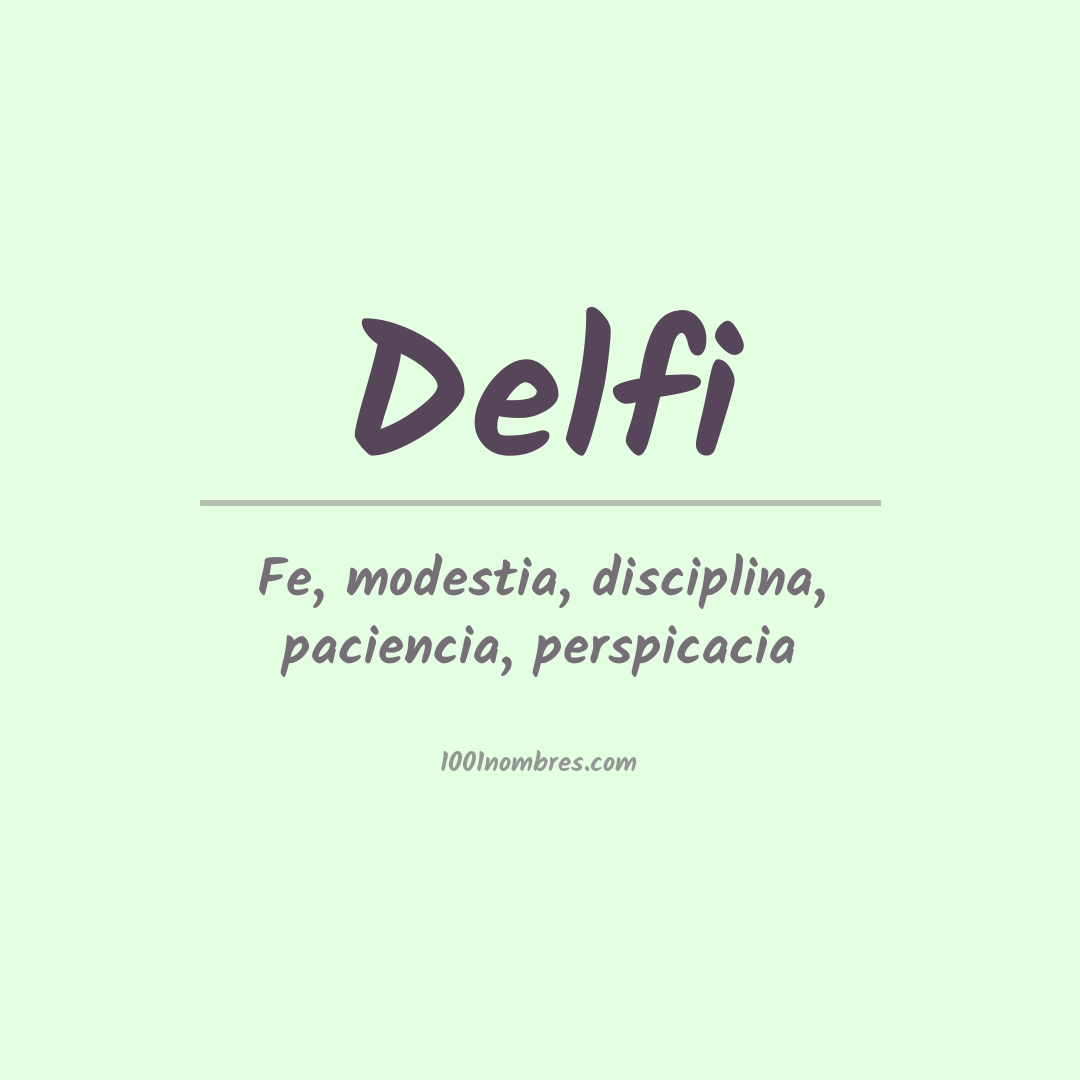 Significado del nombre Delfi