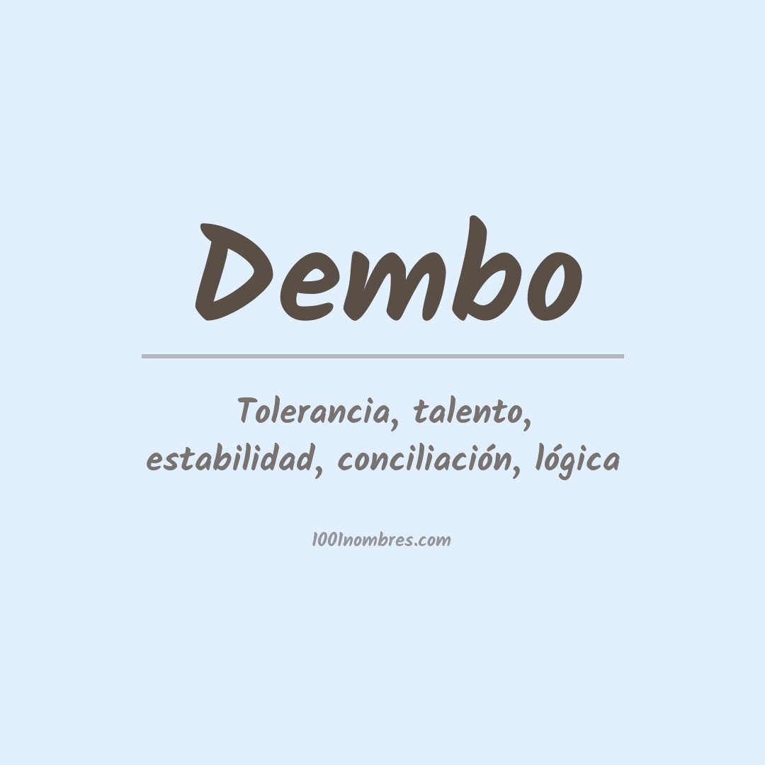 Significado del nombre Dembo