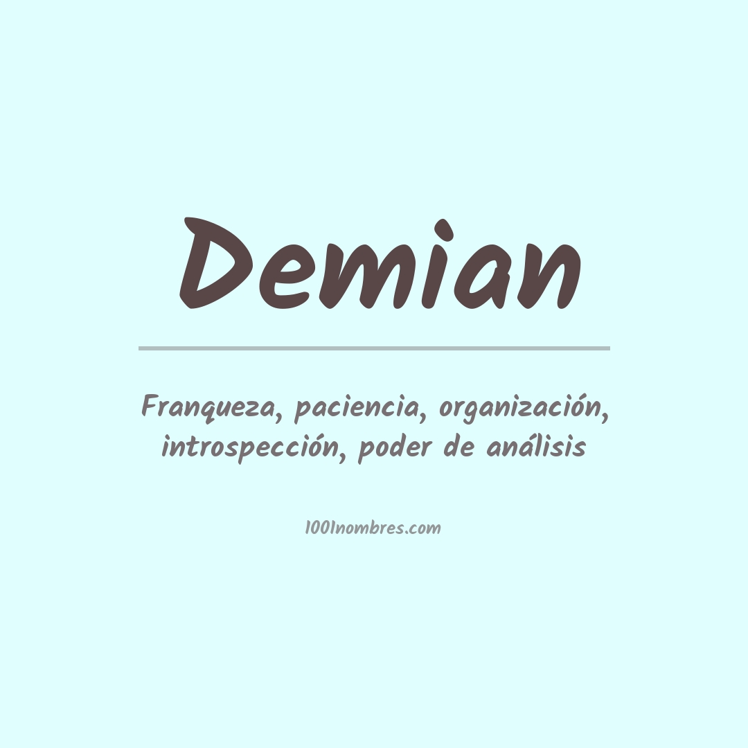 Significado del nombre Demian