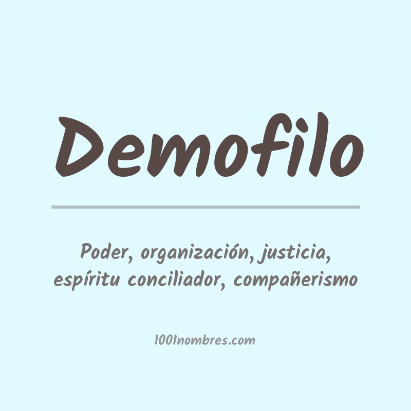 Significado del nombre Demofilo Significado del nombre Demofilo