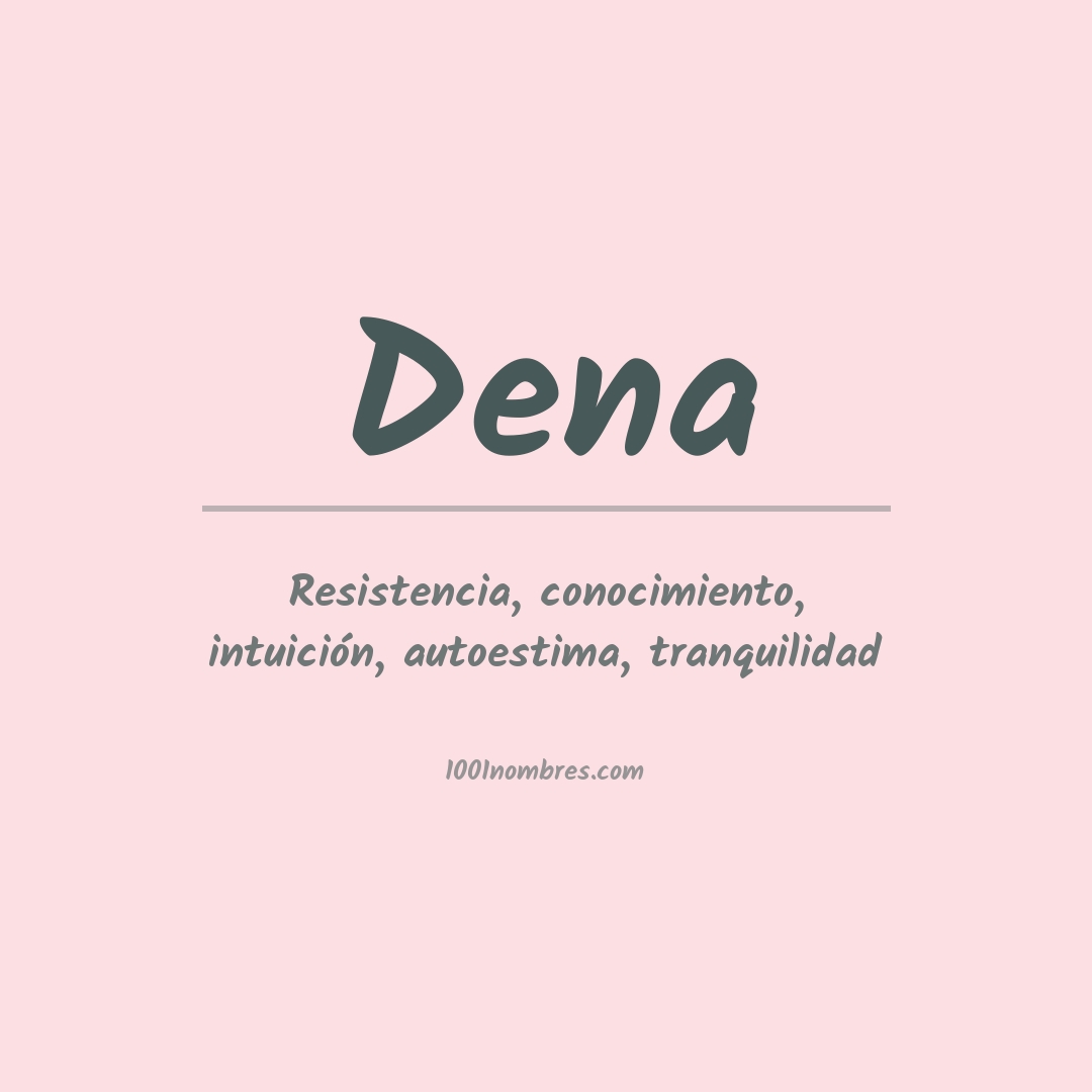 Significado del nombre Dena