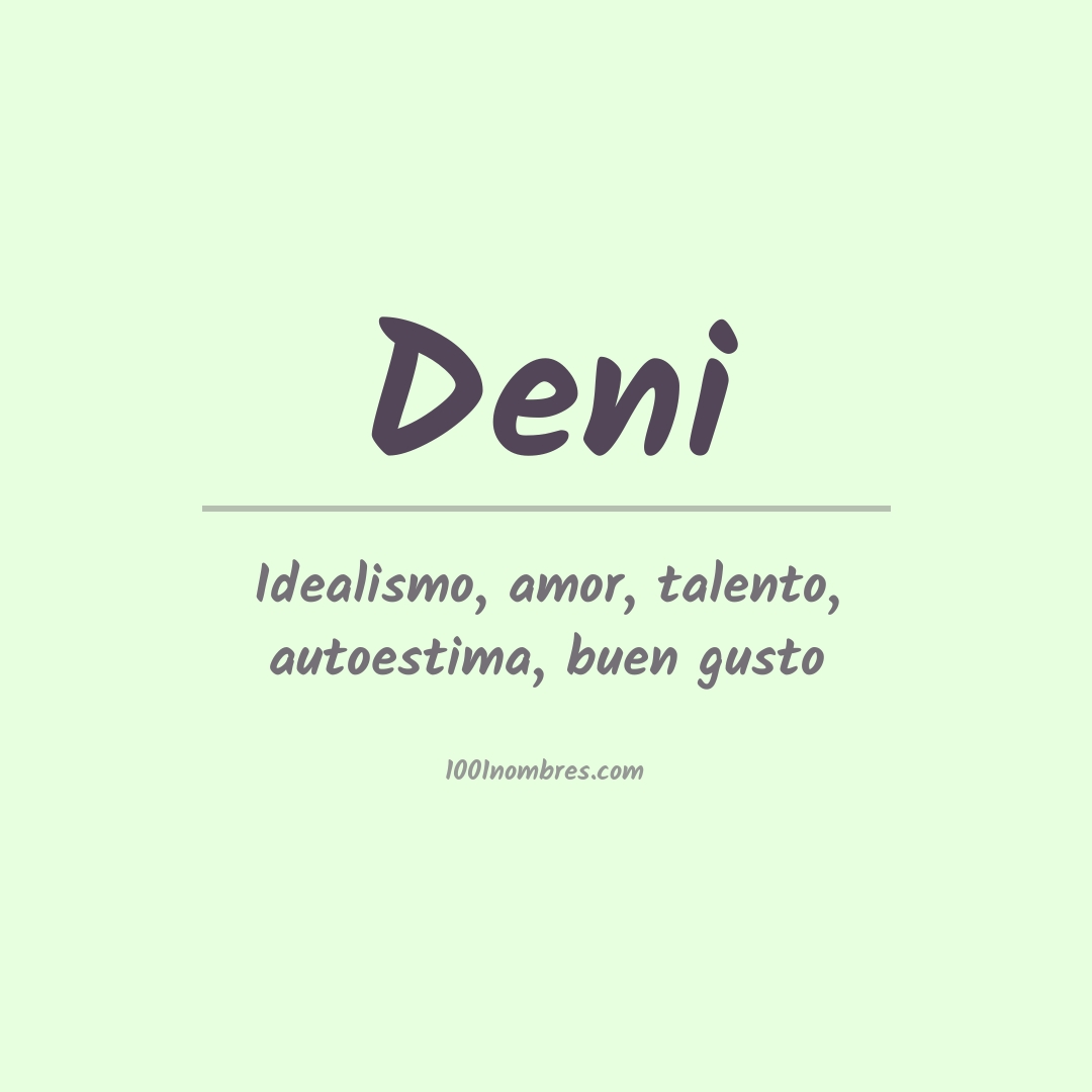 Significado del nombre Deni