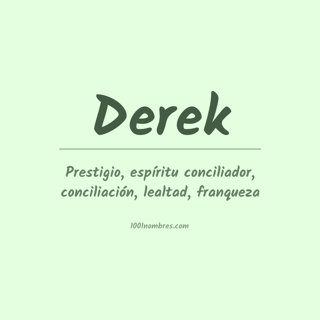 Significado del nombre Derek