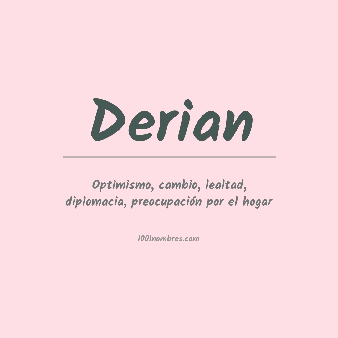 Significado del nombre Derian