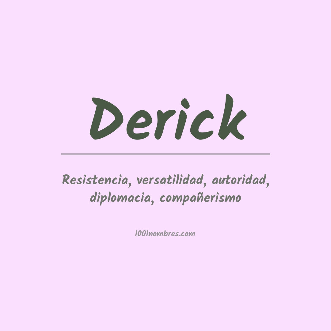 Significado del nombre Derick