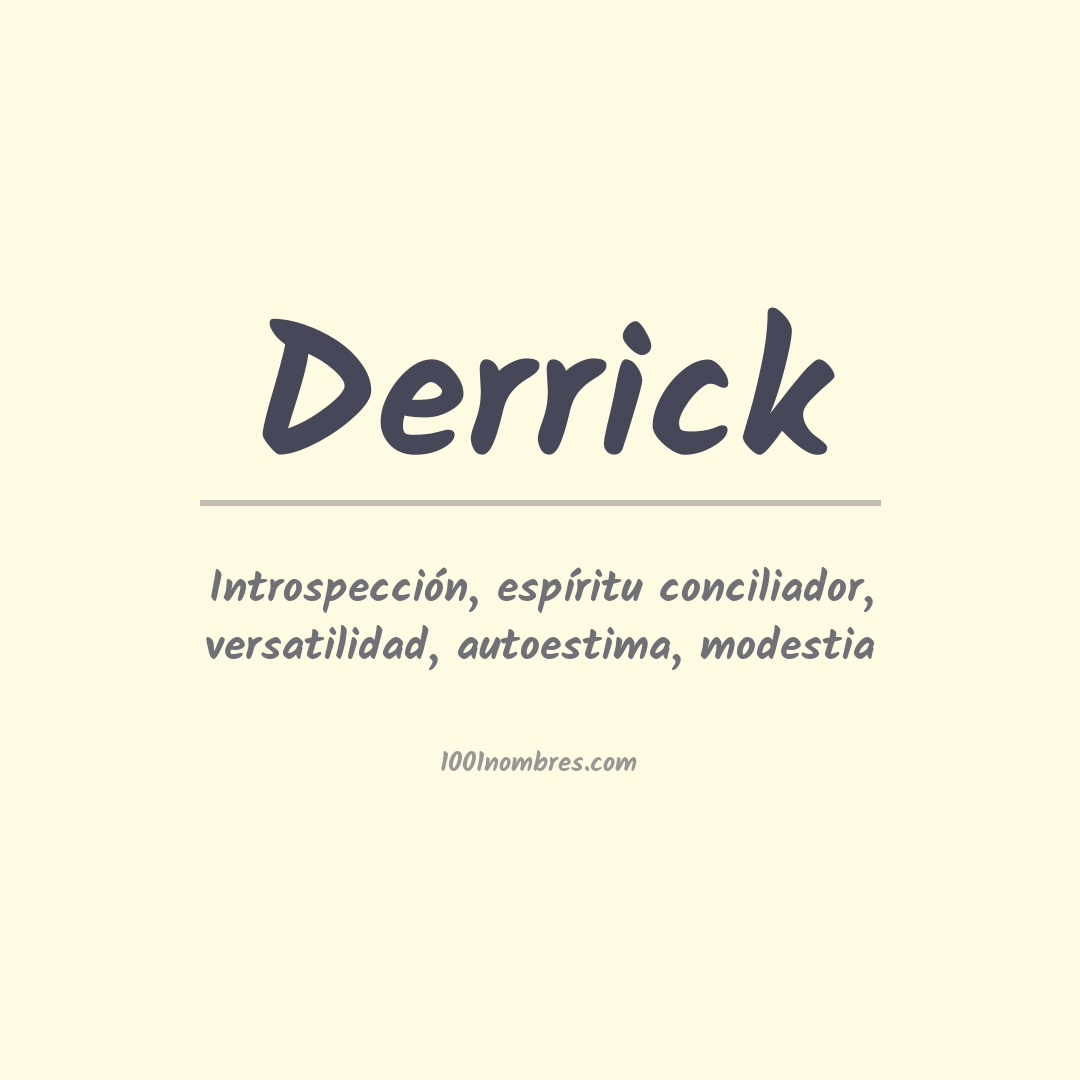 Significado del nombre Derrick