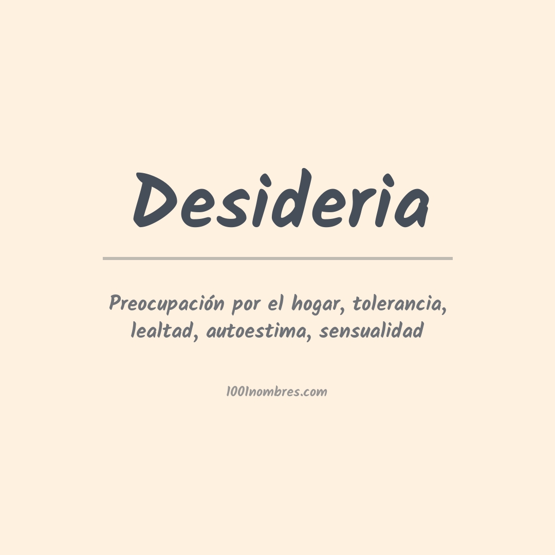 Significado del nombre Desideria