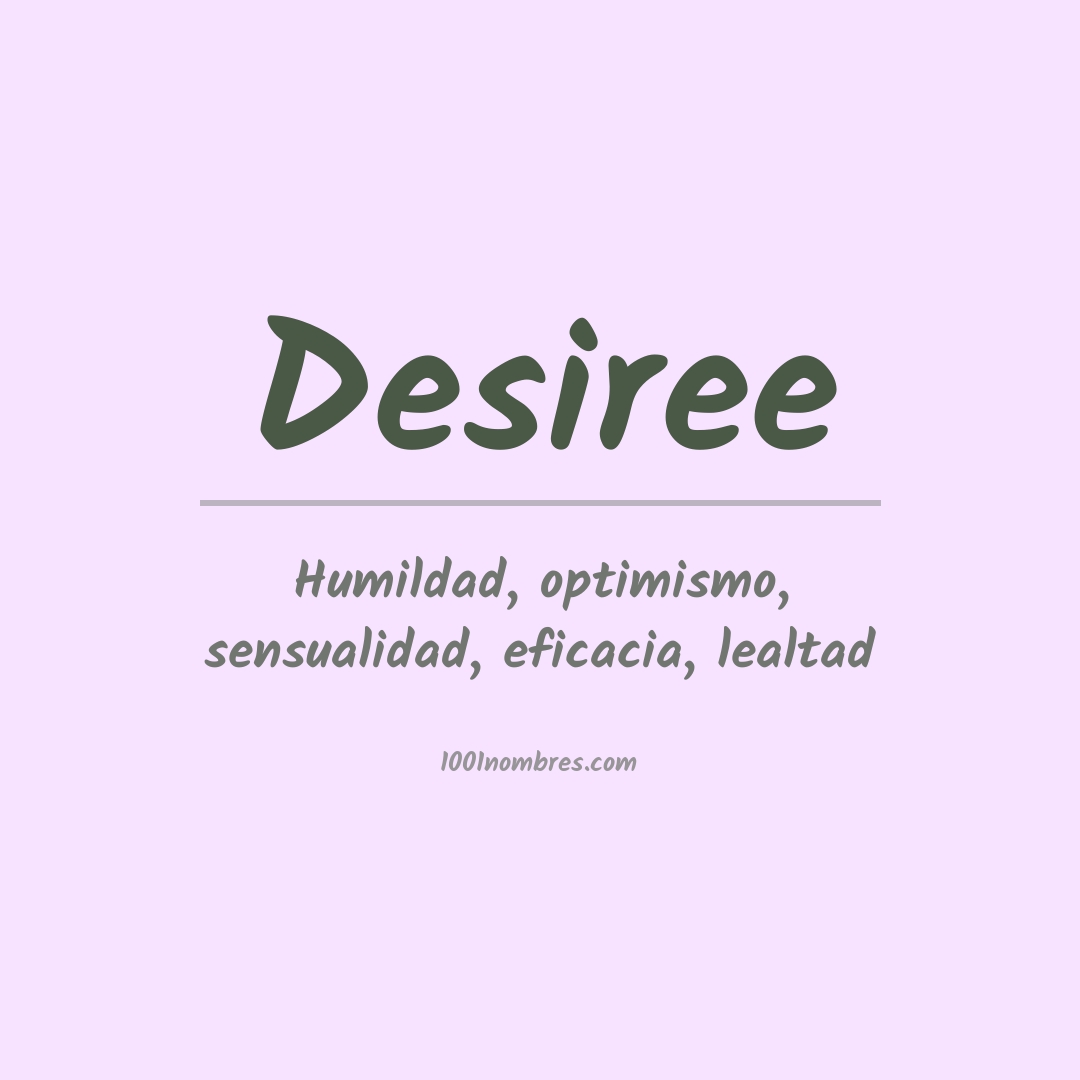 Significado del nombre Desiree