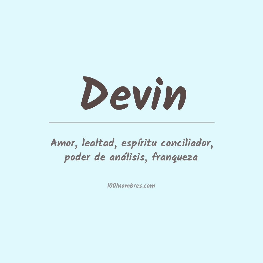 Significado del nombre Devin