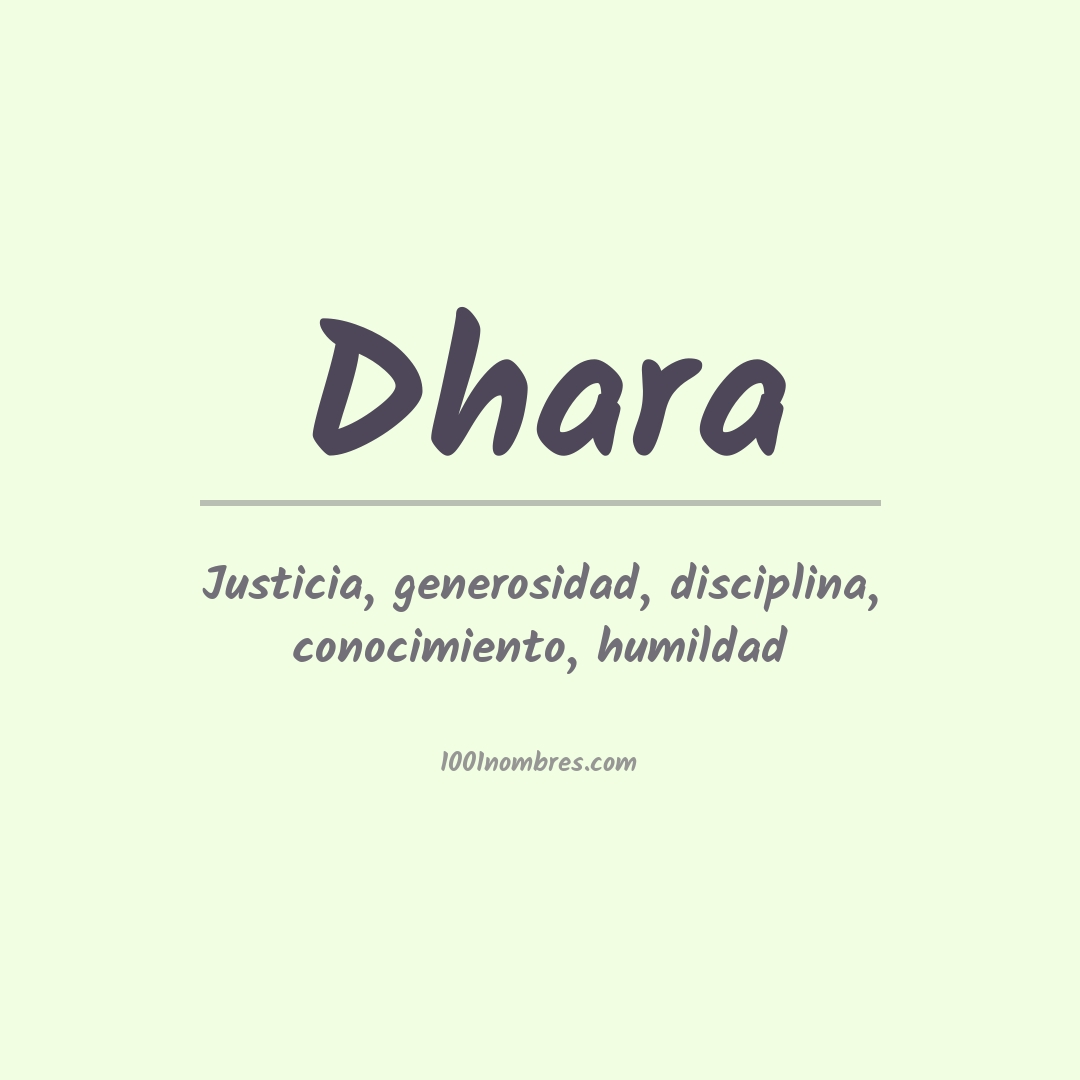 Significado del nombre Dhara