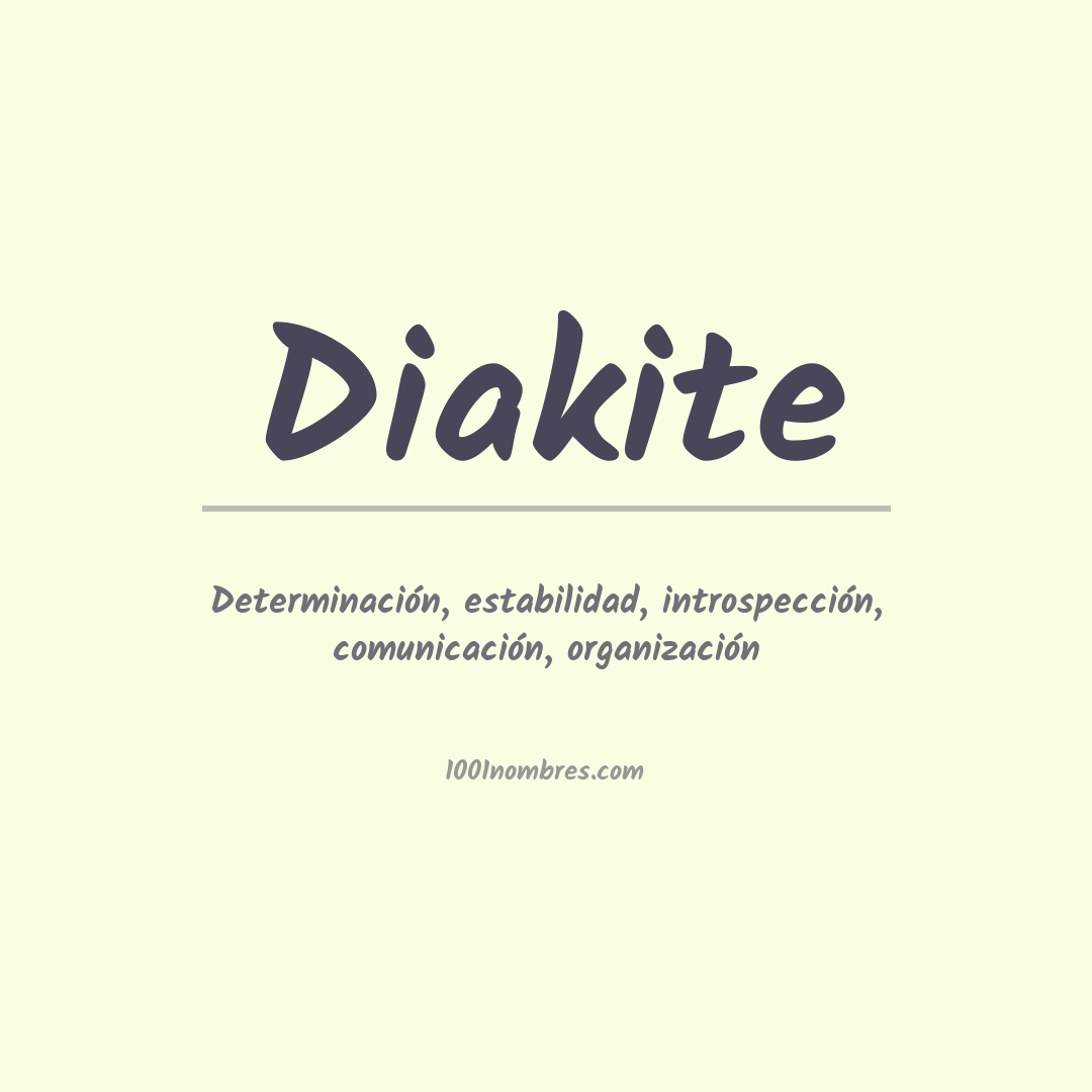 Significado del nombre Diakite