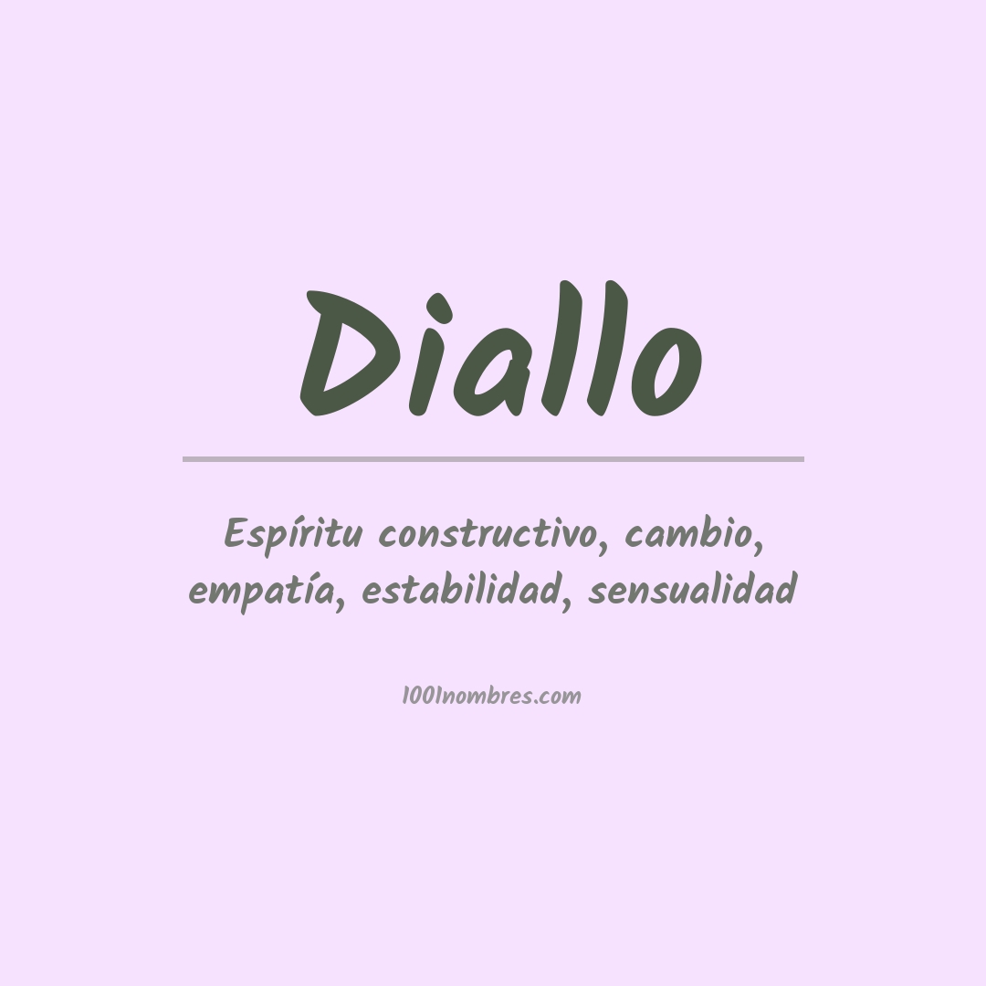 Significado del nombre Diallo