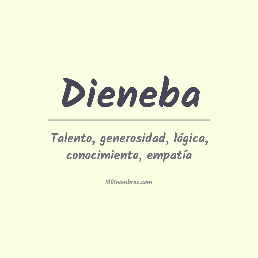 Significado del nombre Dieneba