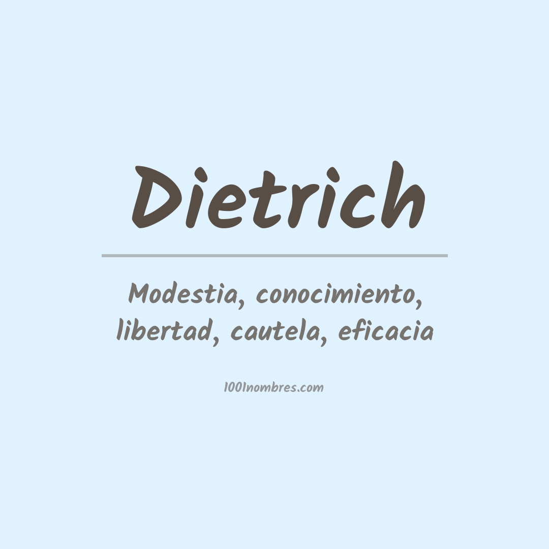 Significado del nombre Dietrich