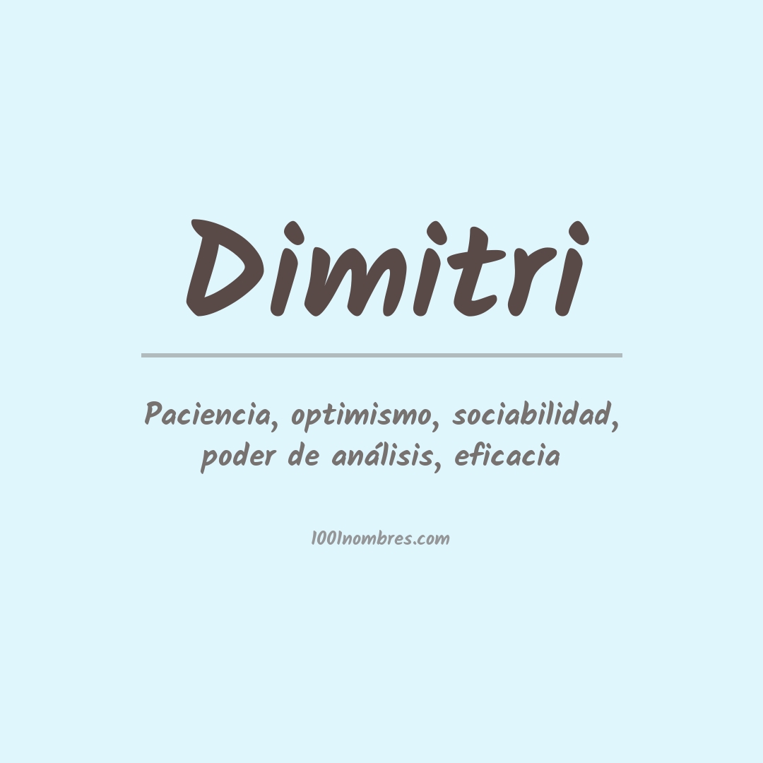 Significado del nombre Dimitri