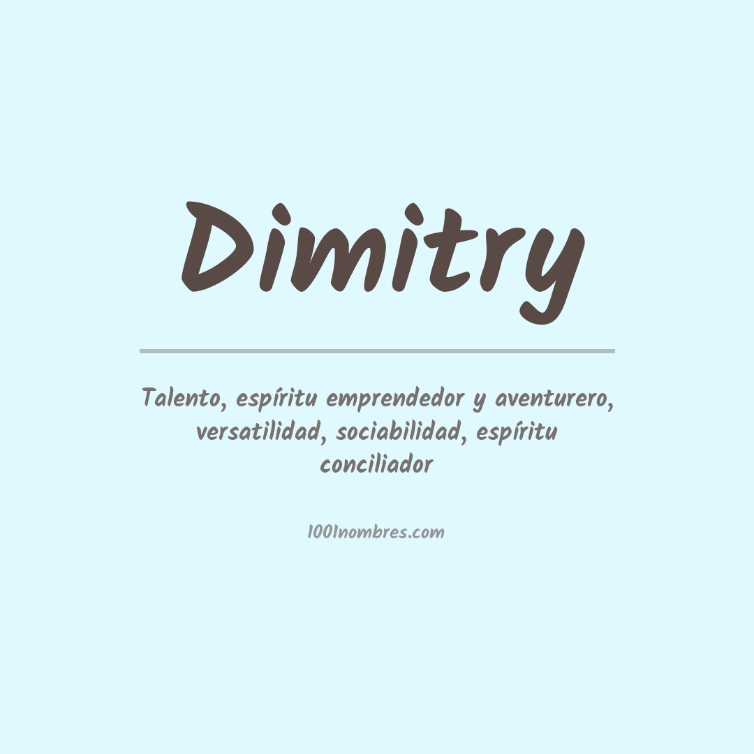 Significado del nombre Dimitry