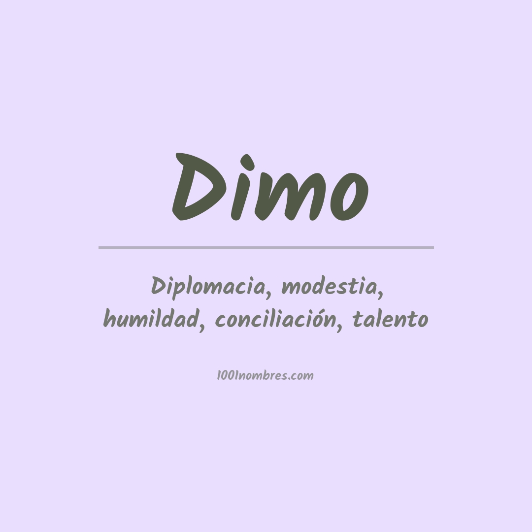 Significado del nombre Dimo
