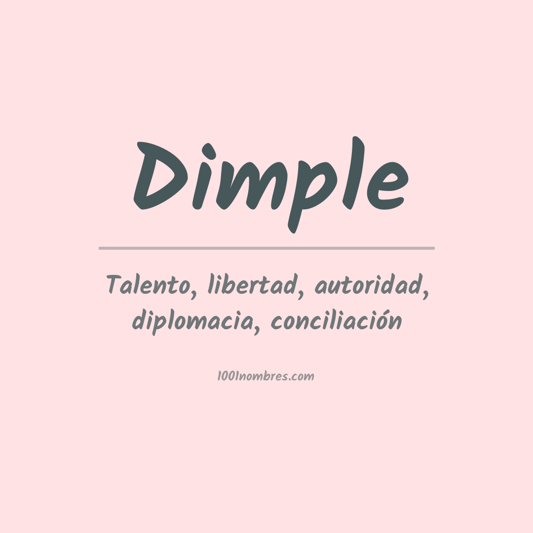 Significado del nombre Dimple Significado del nombre Dimple