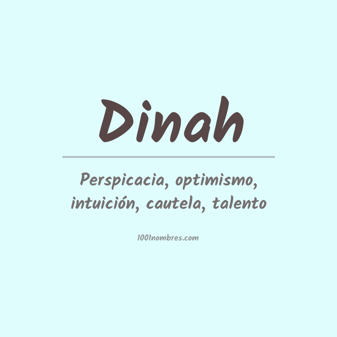 Significado del nombre Dinah