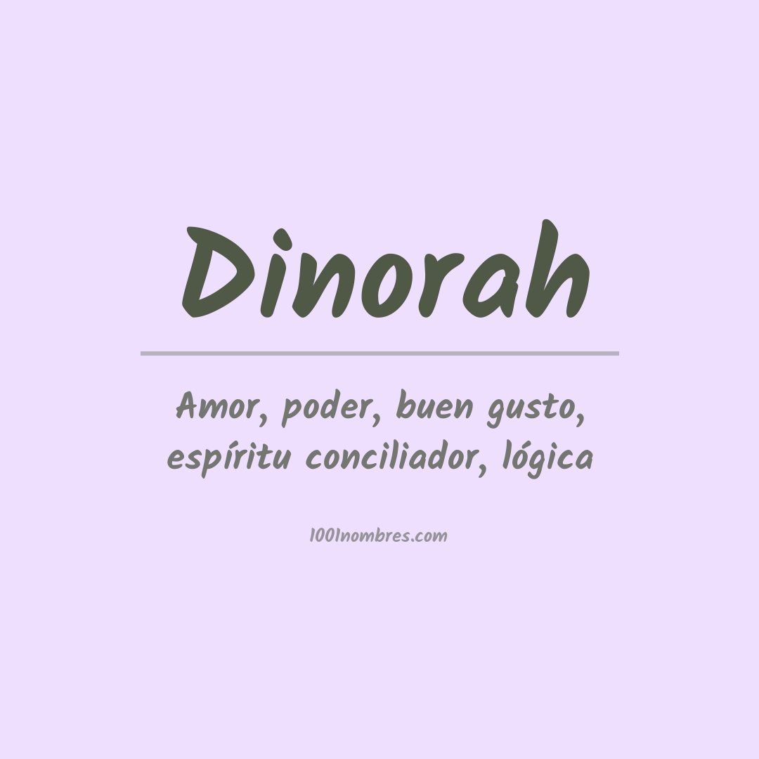 Significado del nombre Dinorah