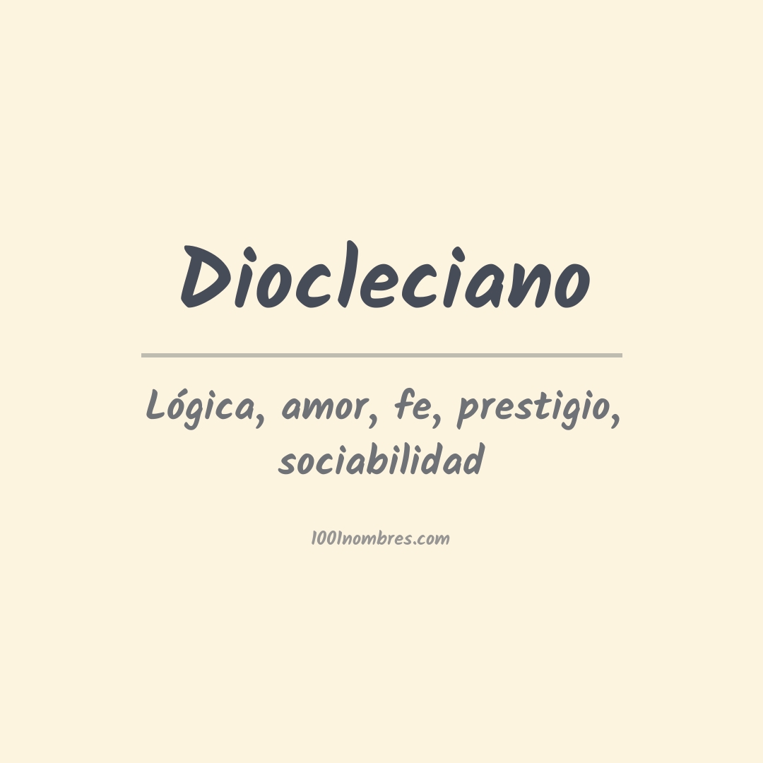 Significado del nombre Diocleciano