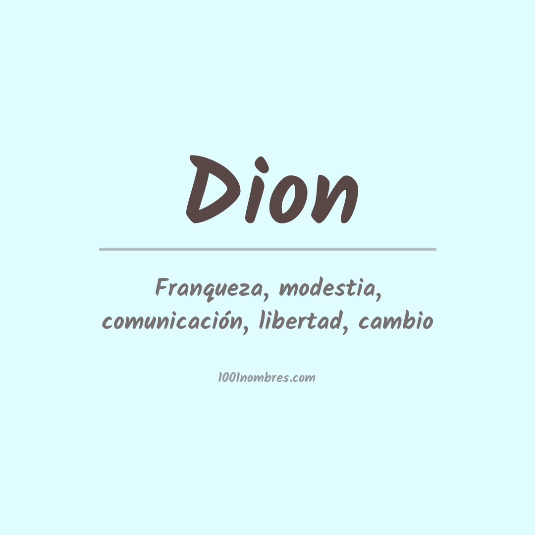 Significado del nombre Dion