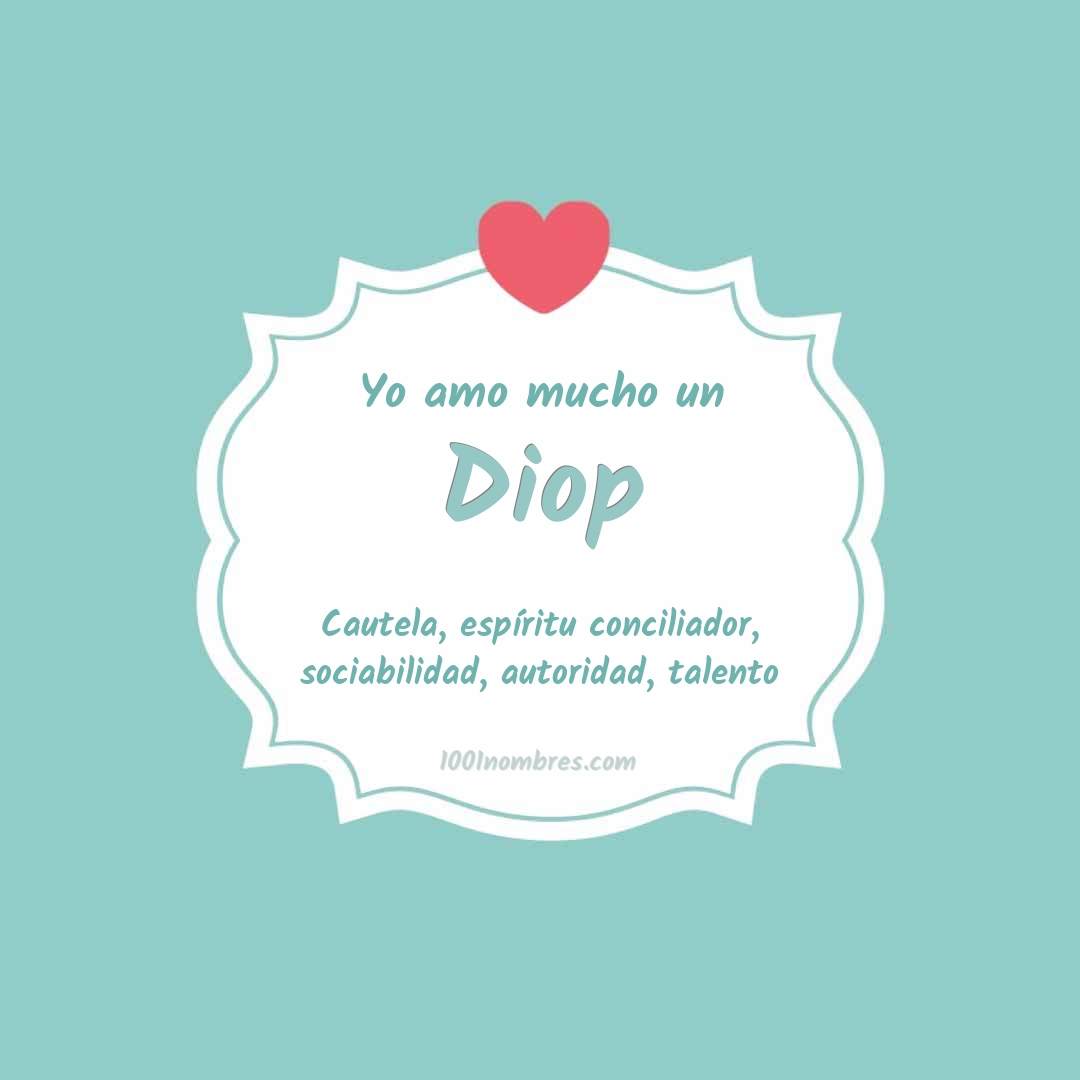 Yo amo mucho Diop