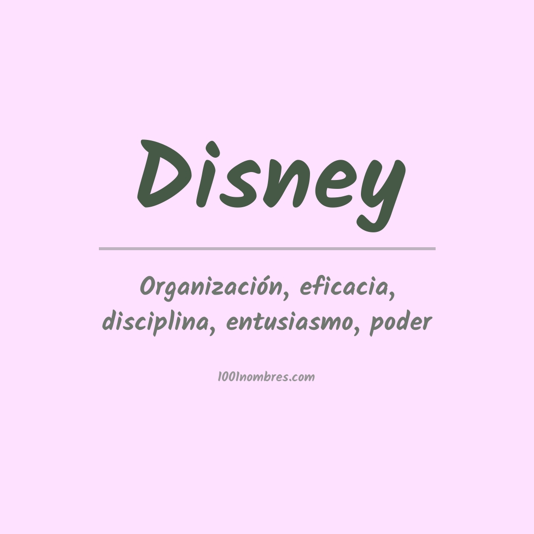 Significado del nombre Disney