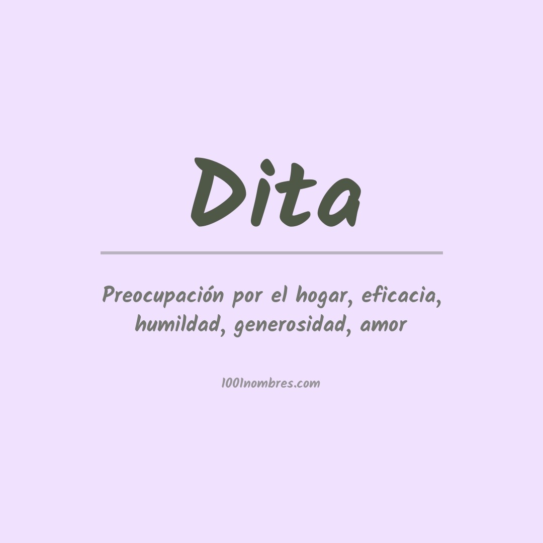 Significado del nombre Dita Significado del nombre Dita