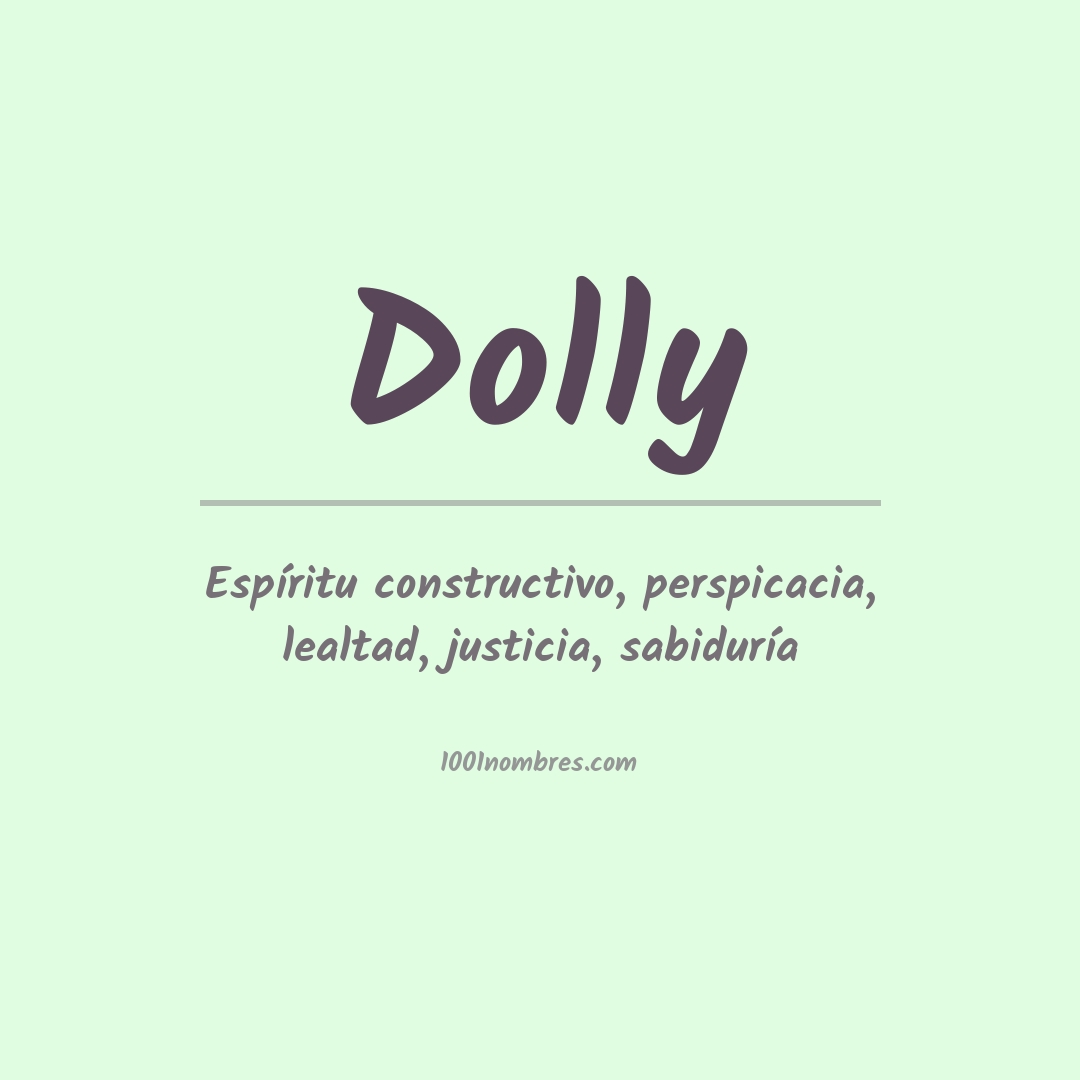 Significado del nombre Dolly