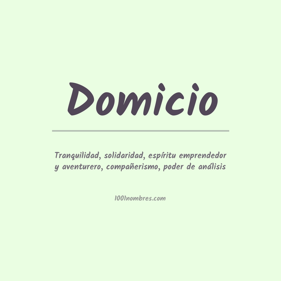 Significado del nombre Domicio