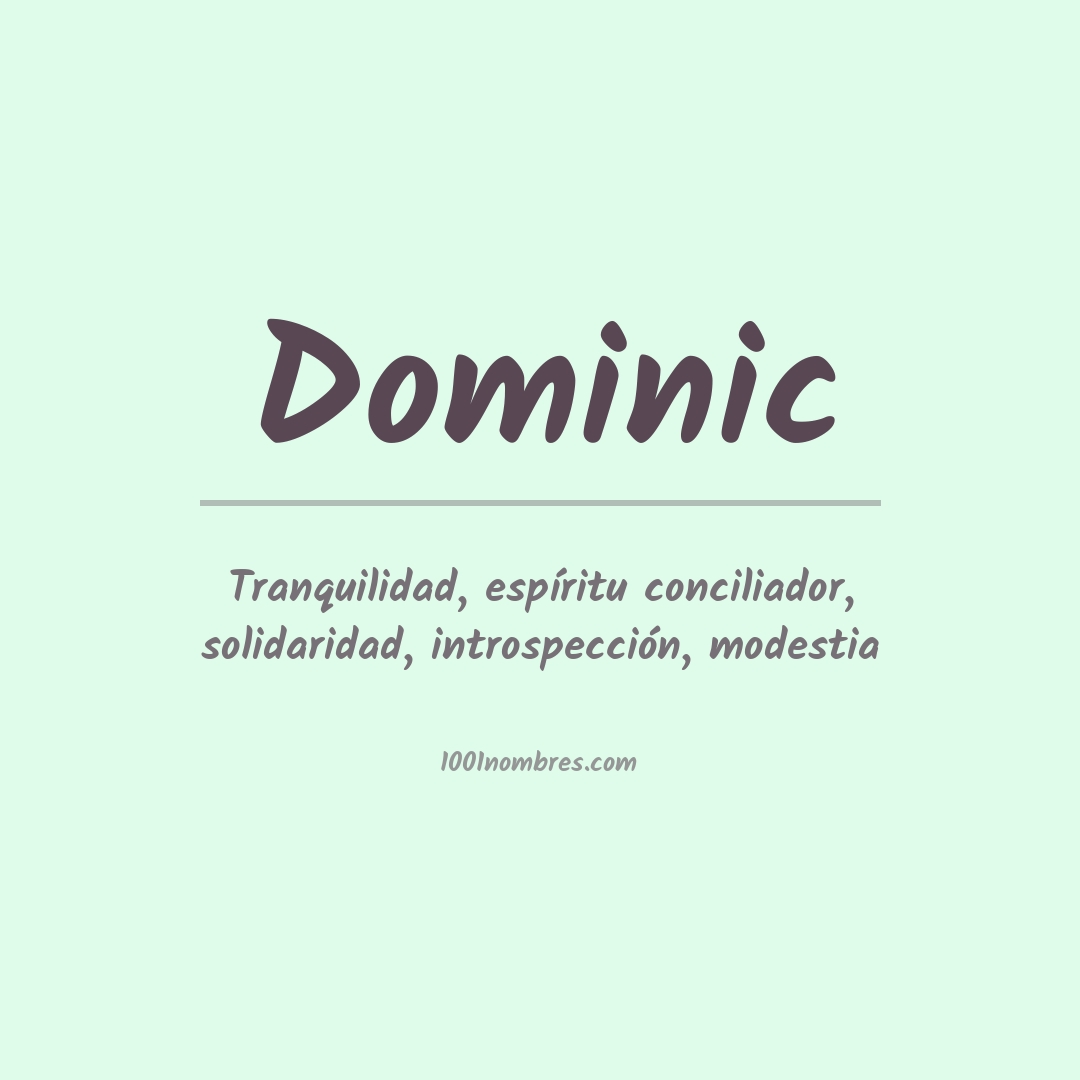 Significado del nombre Dominic