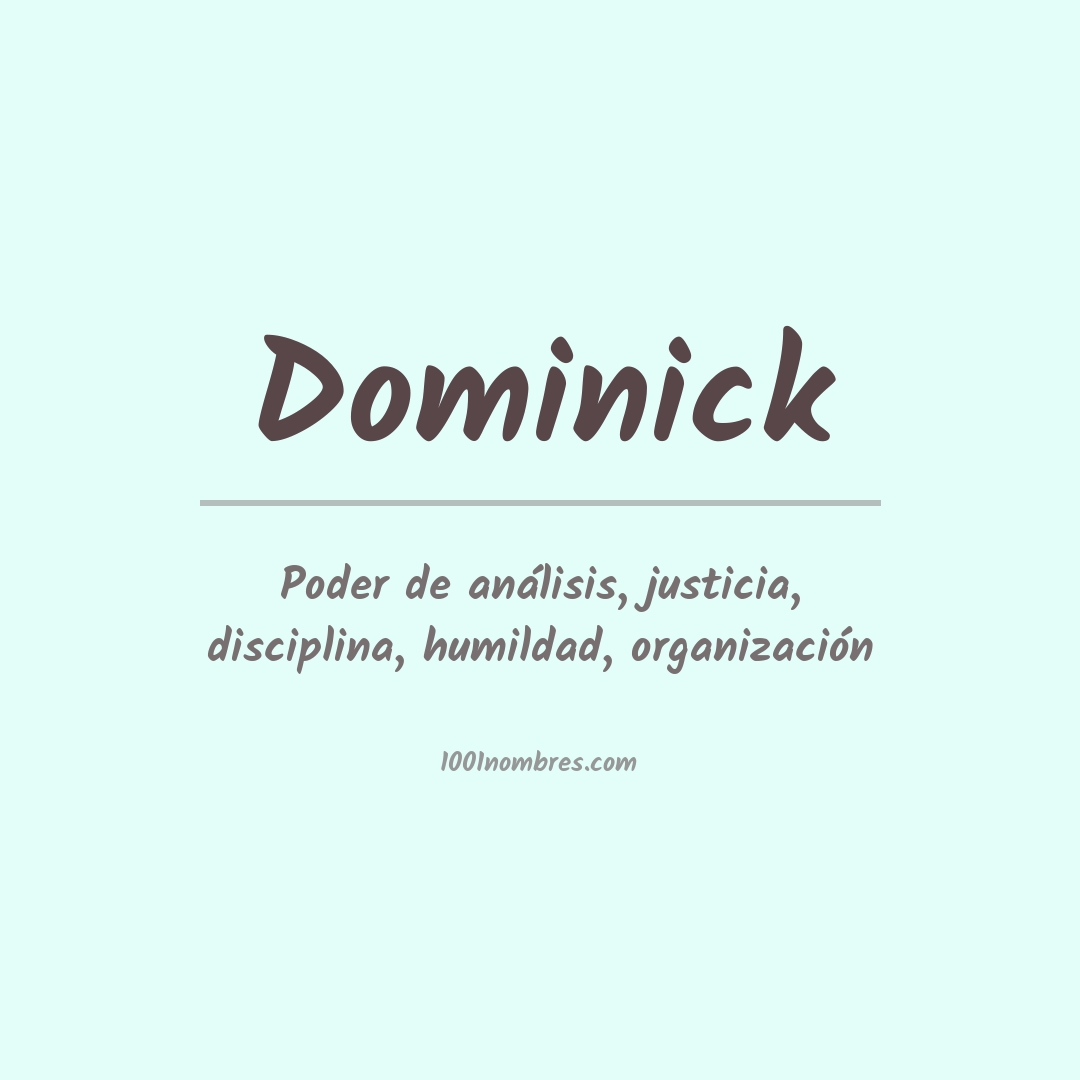 Significado del nombre Dominick
