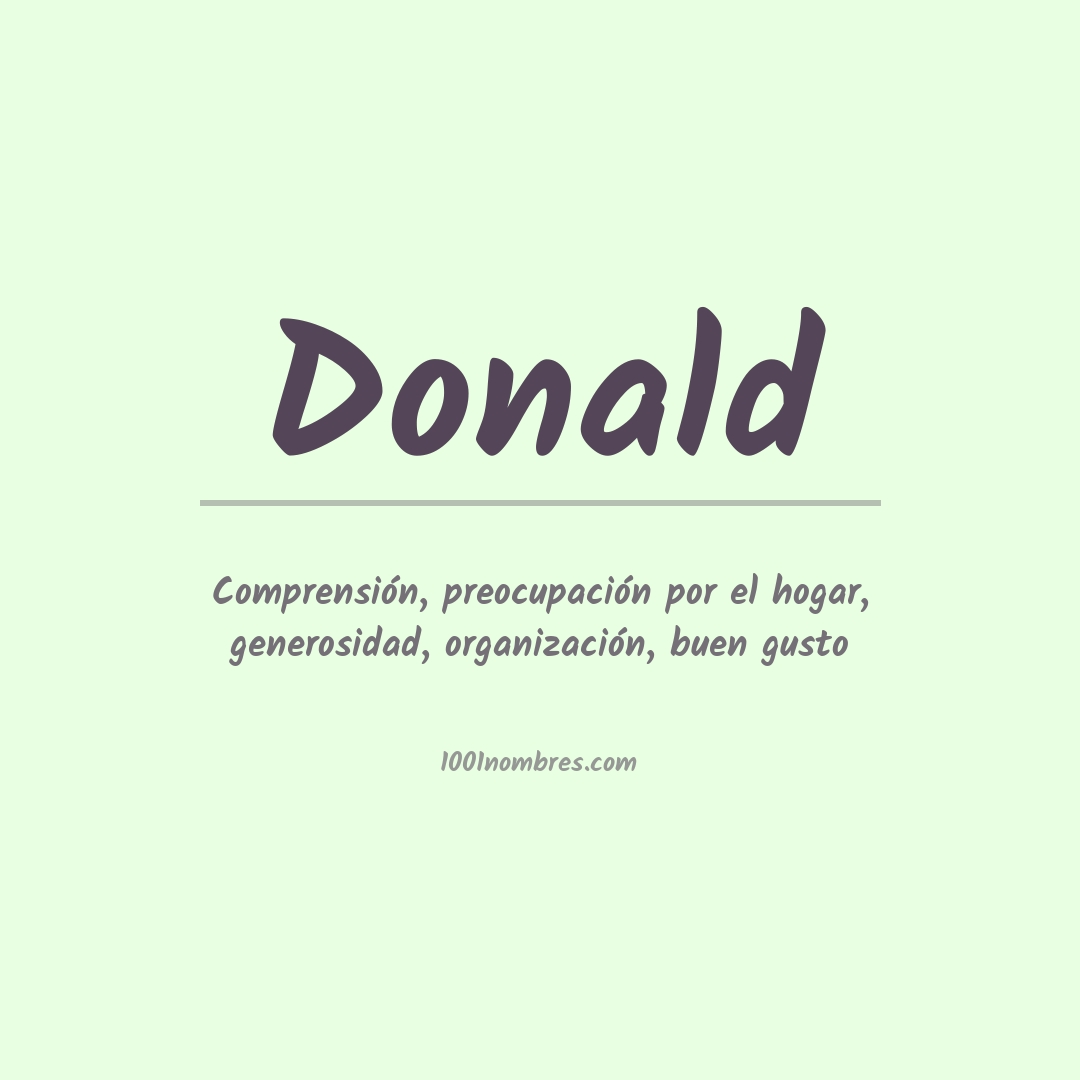 Significado del nombre Donald
