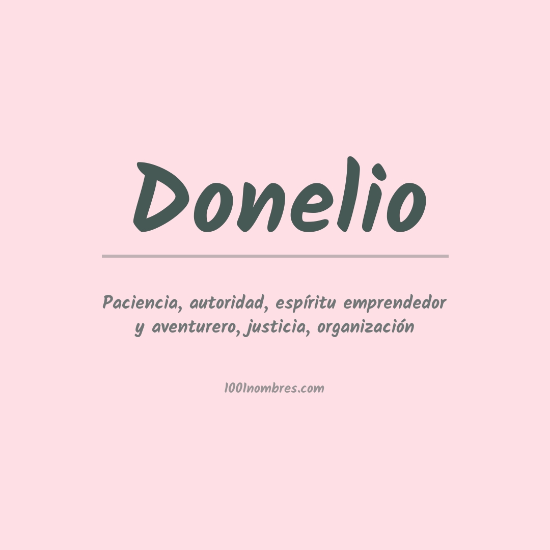 Significado del nombre Donelio