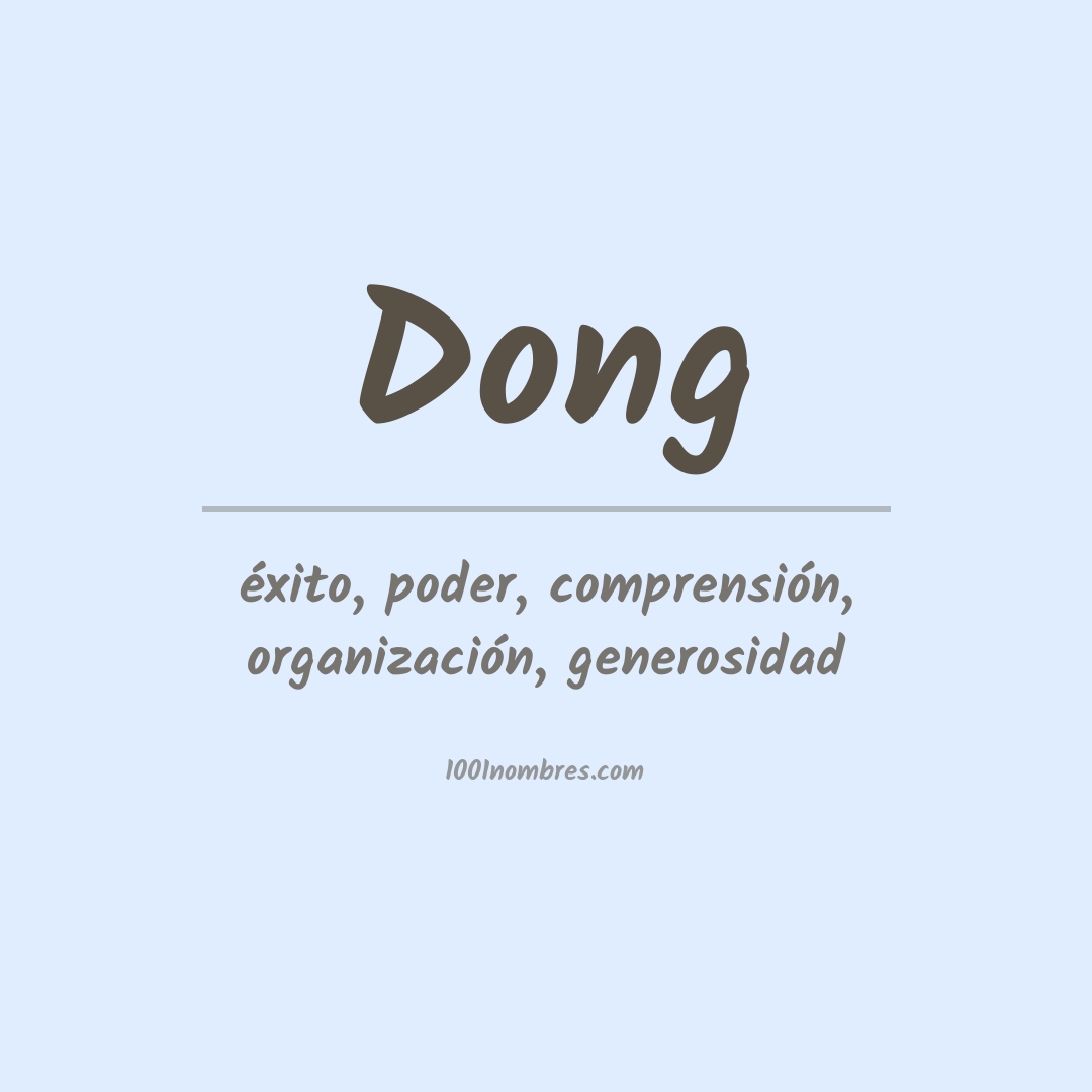 Significado del nombre Dong
