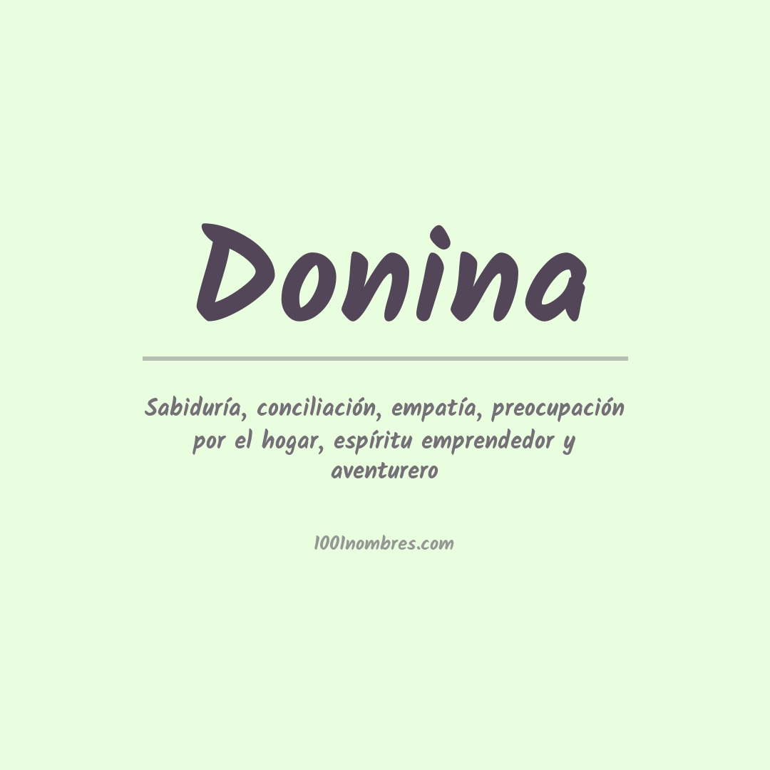 Significado del nombre Donina