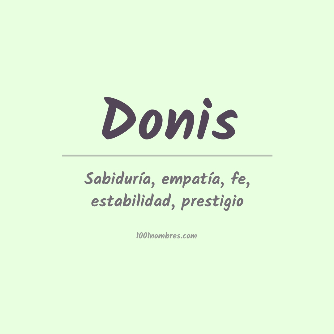 Significado del nombre Donis