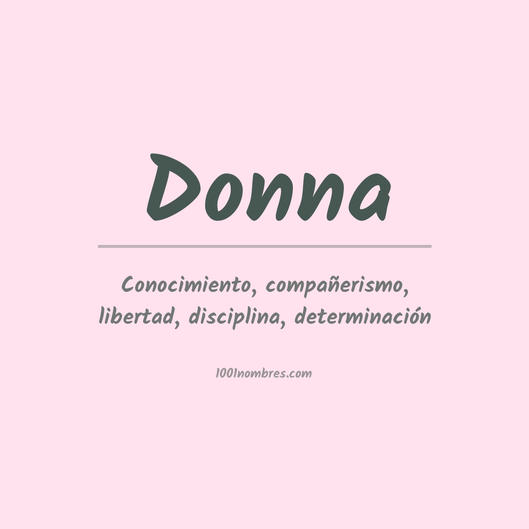 Significado del nombre Donna