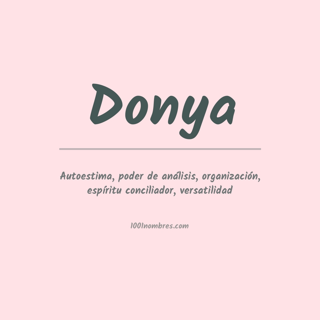 Significado del nombre Donya