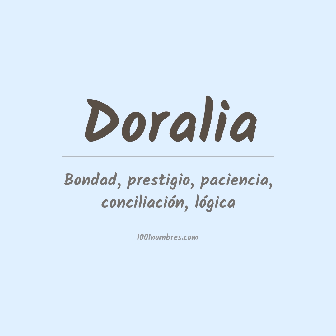 Significado del nombre Doralia