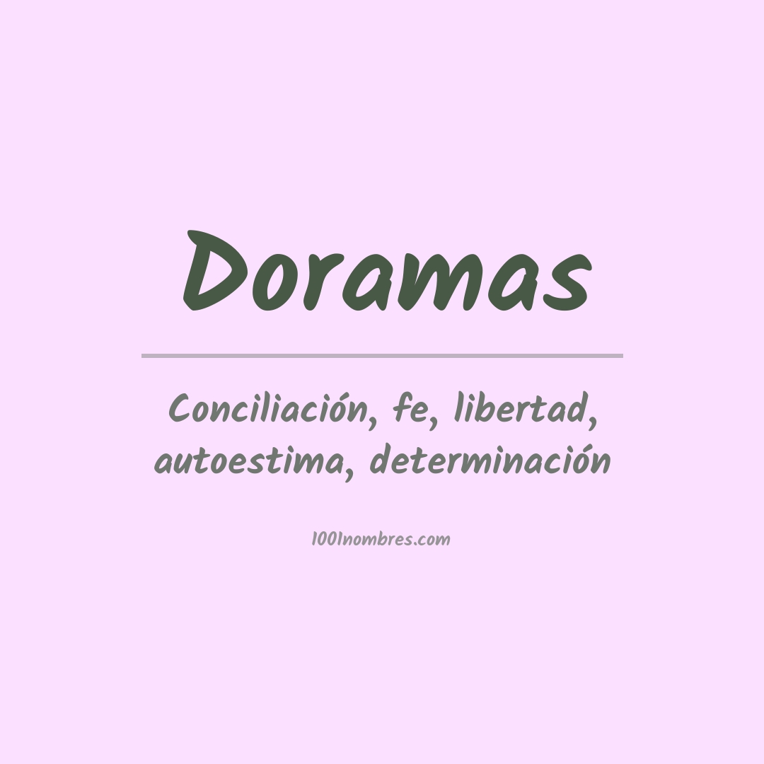 Significado del nombre Doramas