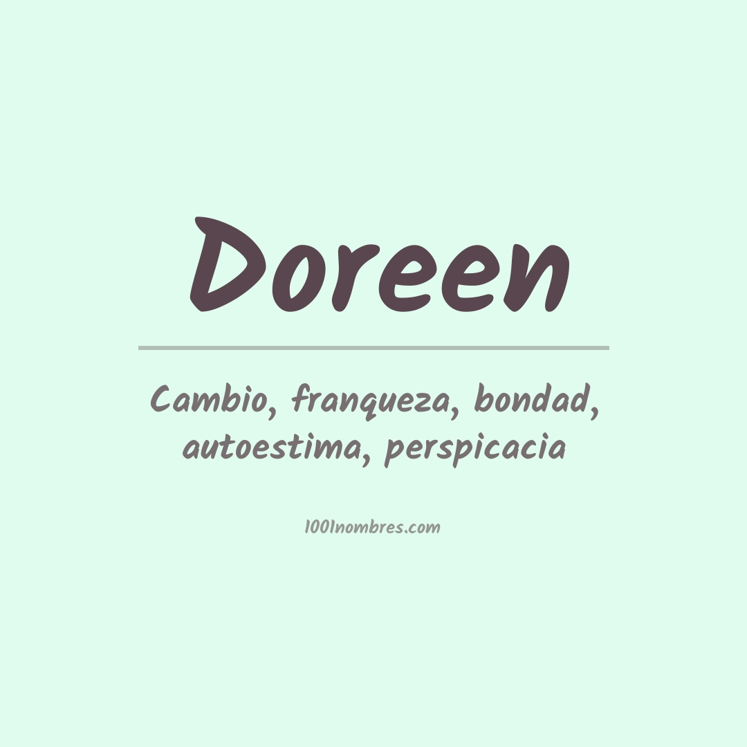 Significado del nombre Doreen