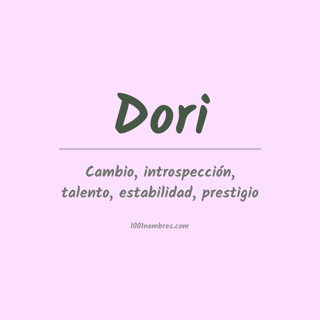 Significado del nombre Dori