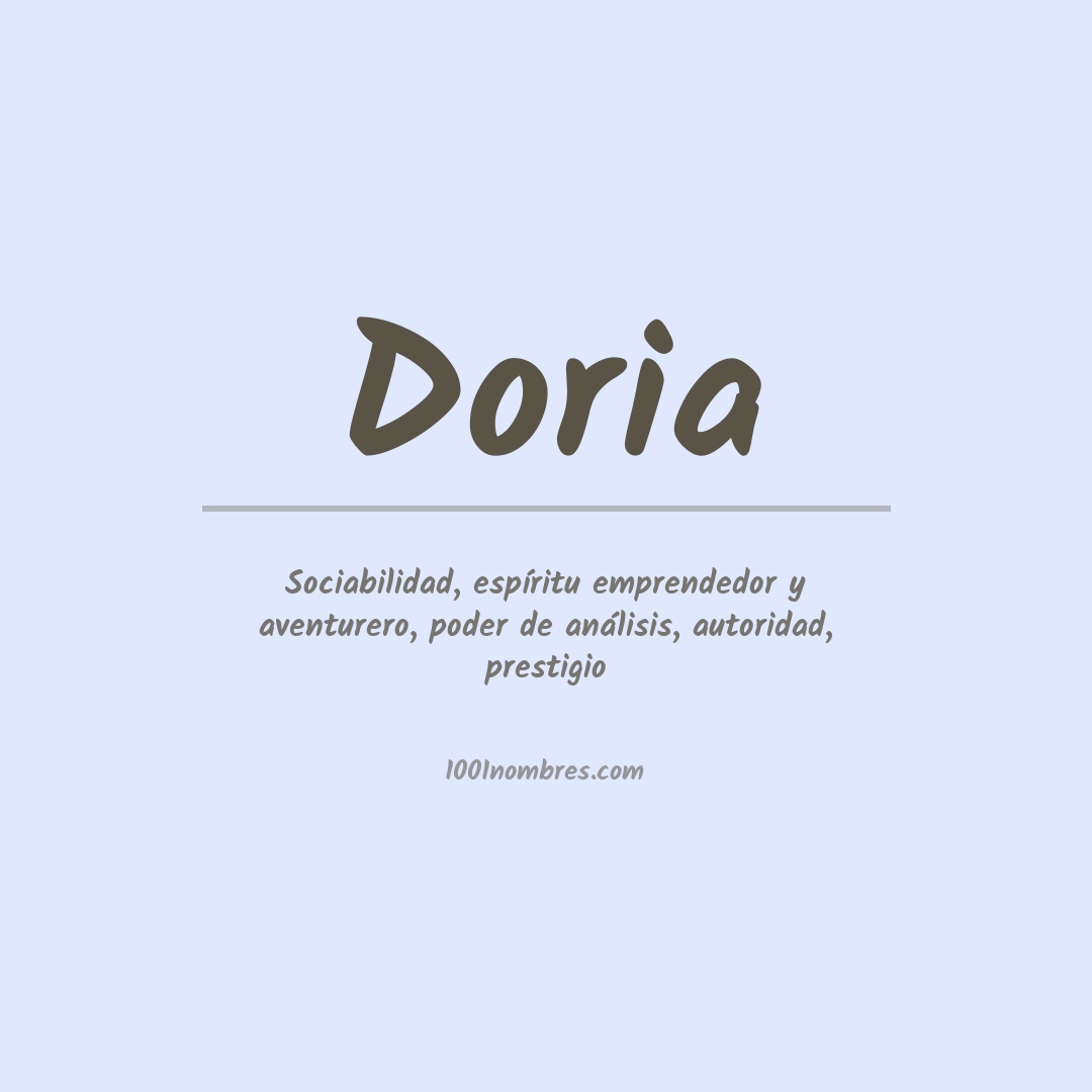 Significado del nombre Doria Significado del nombre Doria